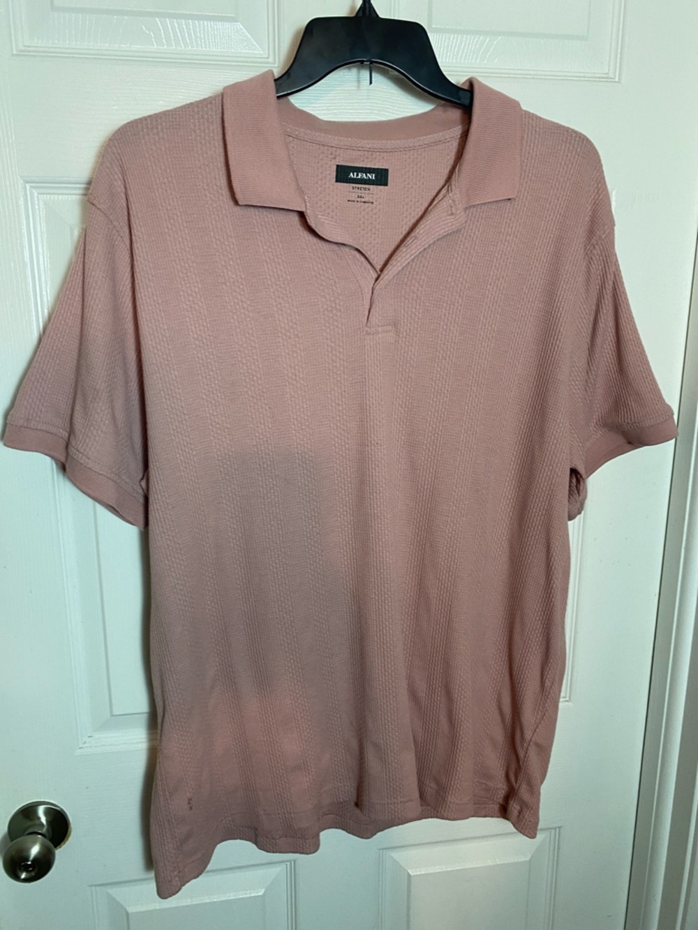 Alfani Men's Short Sleeve Polo - Dusty Pink
